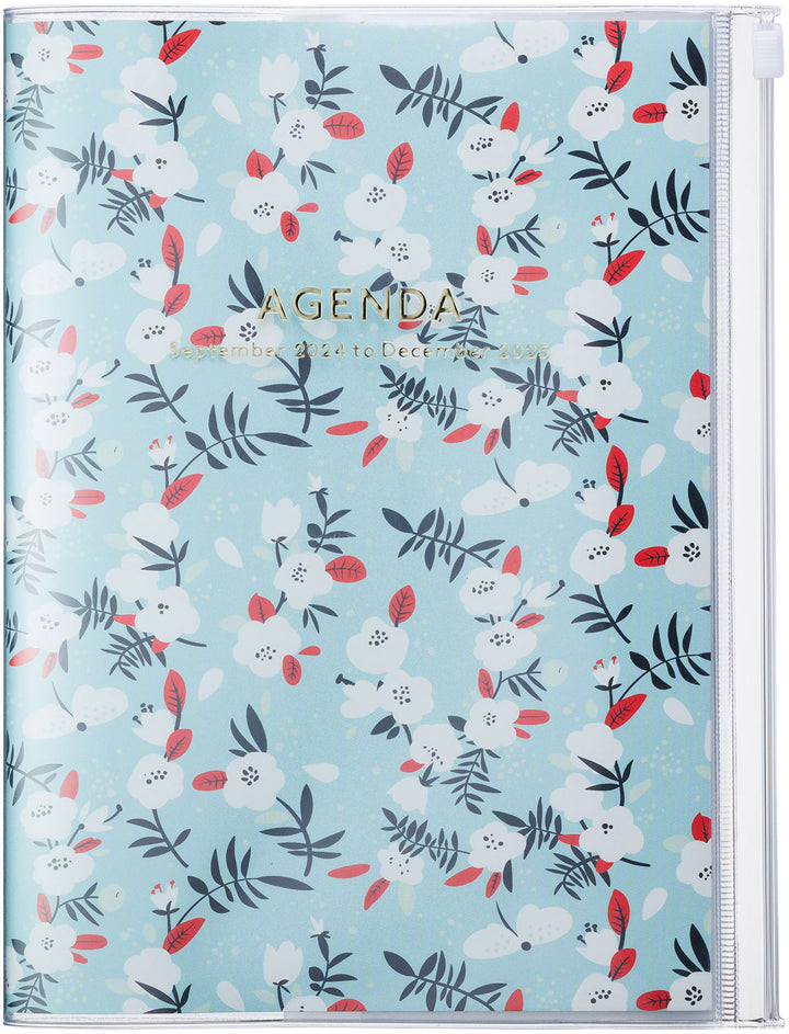 Mark's – Agenda scolaire hebdomadaire vertical 2024-2025 Fleur Vert A5 (16,4 x 21,5 cm)