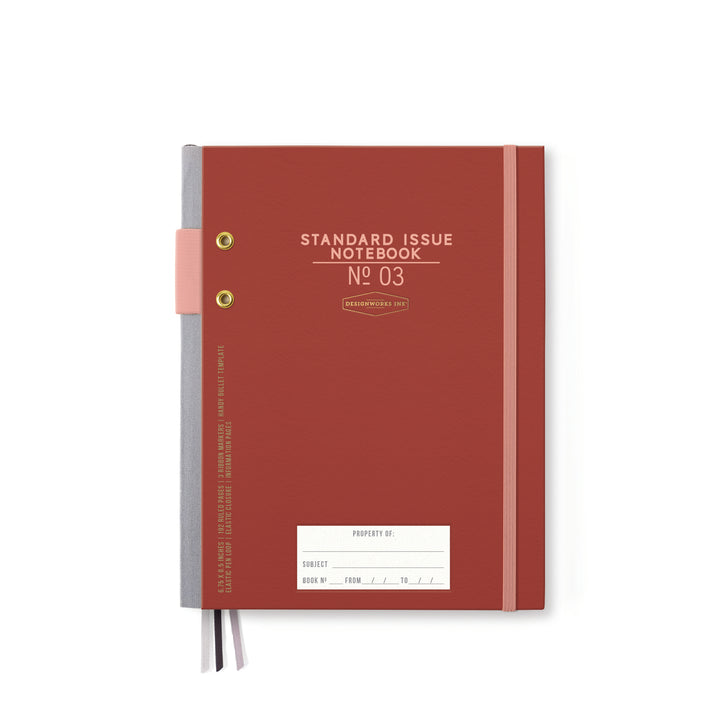 Designworks Ink – Standard Issue Notebook No. 3 Rosewood & Blush – Cuaderno Planificador Diario A5 (17,1 x 21,6 cm)