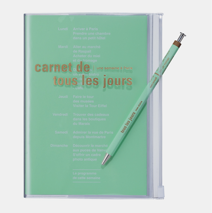 Mark's – Carnet de Tous les Jours Ocean Blue – Dot Mesh Notebook + Plain B6 (18.16 x 13.8 cm)